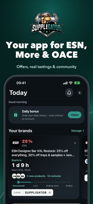Suppligator-appen: supplementtilbud fra ESN, More Nutrition og OACE på din telefon