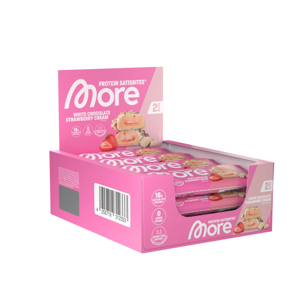 More Protein Satisbites – White Chocolate Strawberry Cream