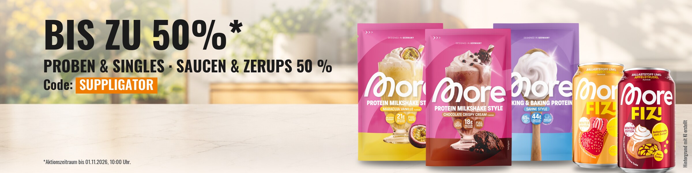 More: kampagne på prøver & single packs – op til 50 % + 50 % på Light Gourmet-saucer & Zerups